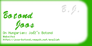 botond joos business card